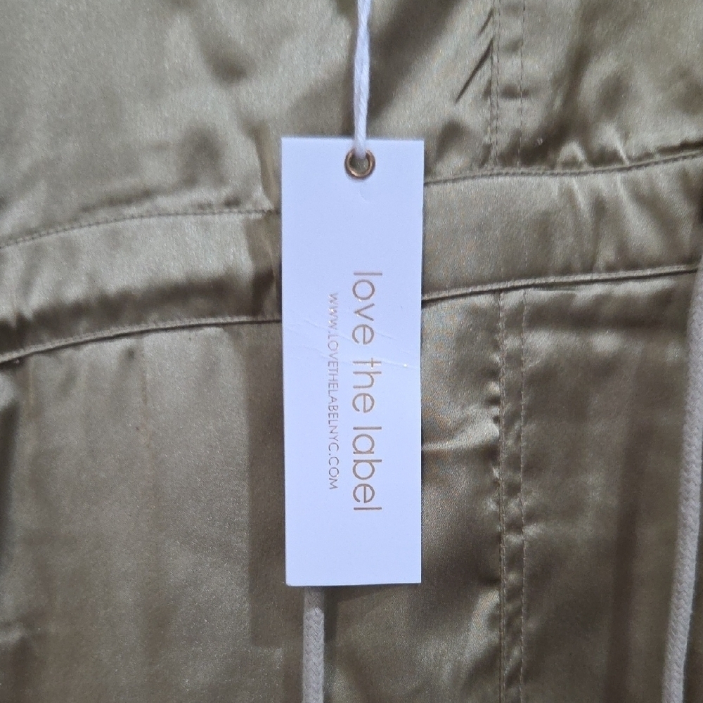 Love The Lavel  Olive Utility Dress Sz Medium New With Tags - Picture 4 of 16